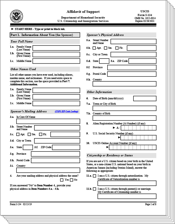 Online software access for you to complete your US immigration application
