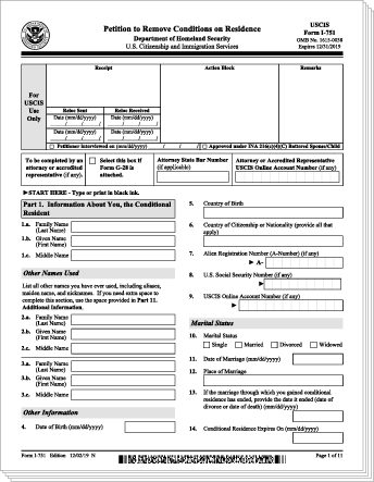 green card remove conditions permanent resident card